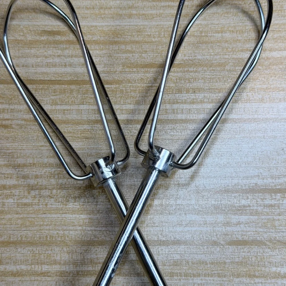 KitchenAid Hand Mixer turbo beaters Set Replacement Parts Silver Tone - Picture 6 of 10